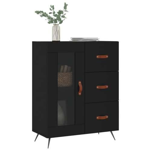 Komoda crna 69,5 x 34 x 90 cm od konstruiranog drva - Crna 1 Cijena
