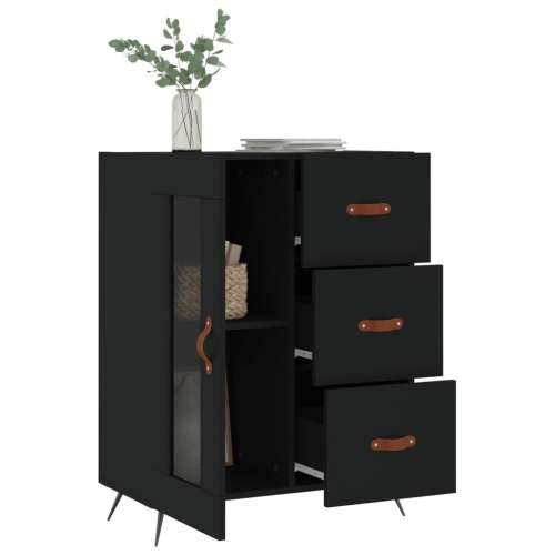 Komoda crna 69,5 x 34 x 90 cm od konstruiranog drva - Crna 1 Cijena