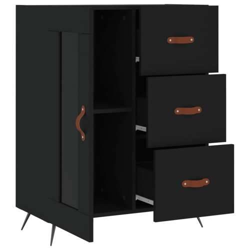 Komoda crna 69,5 x 34 x 90 cm od konstruiranog drva - Crna 1 Cijena