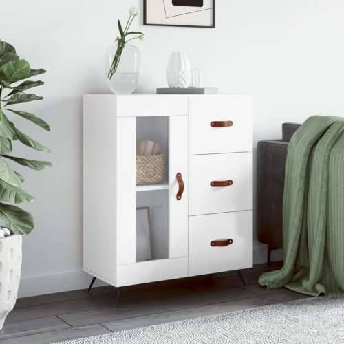 Komoda sjajna bijela 69,5x34x90 cm od konstruiranog drva - Visoko sjajno bijela 1 Cijena