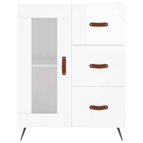 Komoda sjajna bijela 69,5x34x90 cm od konstruiranog drva - Visoko sjajno bijela 1 Cijena
