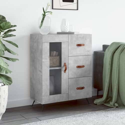 Komoda siva boja betona 69,5x34x90 cm od konstruiranog drva - Beton siva 1 Cijena