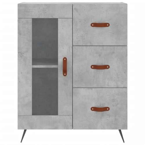 Komoda siva boja betona 69,5x34x90 cm od konstruiranog drva - Beton siva 1 Cijena