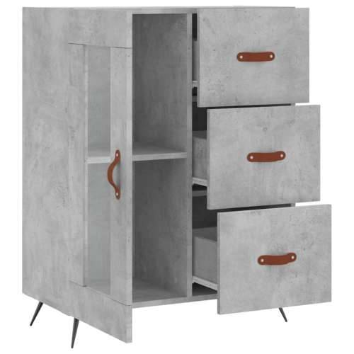 Komoda siva boja betona 69,5x34x90 cm od konstruiranog drva - Beton siva 1 Cijena