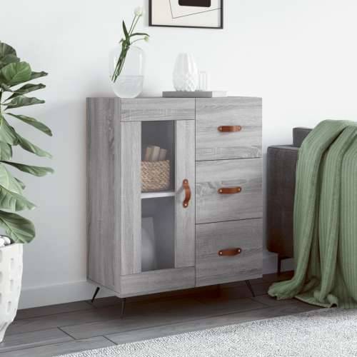 Komoda boja hrasta sonome 69,5 x 34 x 90 cm konstruirano drvo - Sivi hrast sonoma 1 Cijena