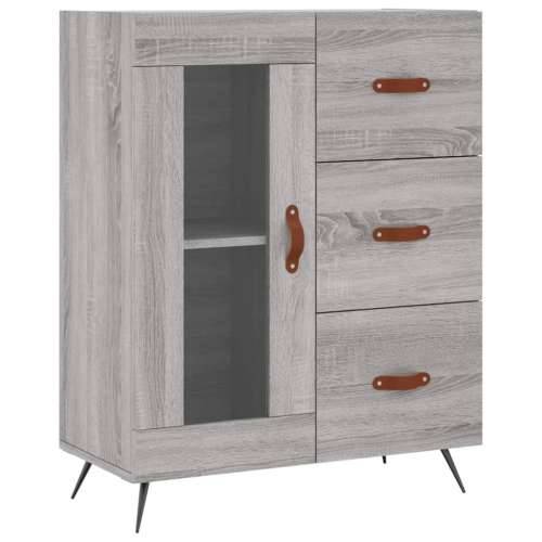 Komoda boja hrasta sonome 69,5 x 34 x 90 cm konstruirano drvo - Sivi hrast sonoma 1 Cijena