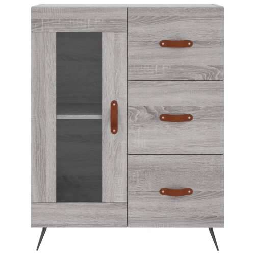 Komoda boja hrasta sonome 69,5 x 34 x 90 cm konstruirano drvo - Sivi hrast sonoma 1 Cijena
