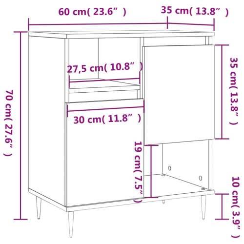 Komoda siva boja betona 60x35x70 cm od konstruiranog drva - Beton siva 1 Cijena