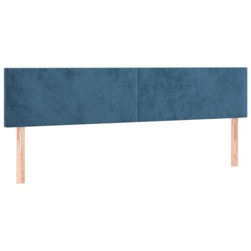 Krevet s oprugama i madracem tamnoplavi 180x200 cm baršunasti - Tamno plava 180 x 200 cm Gladak dizajn Cijena