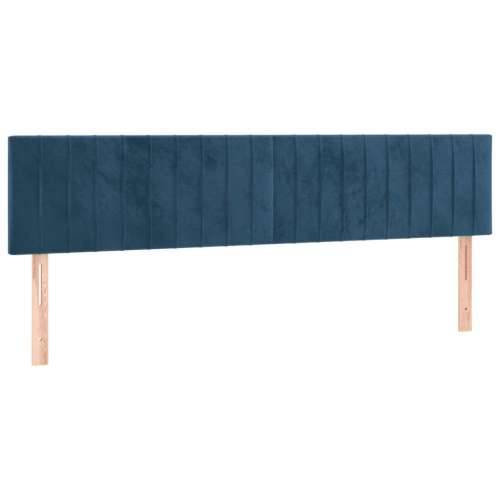 Krevet s oprugama i madracem tamnoplavi 180x200 cm baršunasti - Tamno plava 180 x 200 cm Okomite pruge Cijena