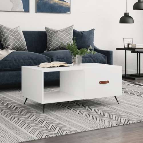 Stolić za kavu bijeli 90 x 50 x 40 cm od konstruiranog drva - Bijela 1 Cijena