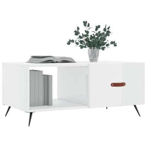 Stolić za kavu sjajni bijeli 90 x 50 x 40 cm konstruirano drvo - Visoko sjajno bijela 1 Cijena
