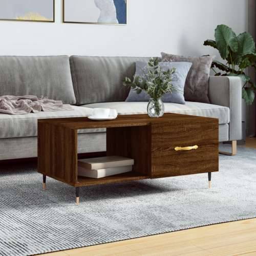 Stolić za kavu Smeđa hrasta 90x50x40 cm konstruirano drvo - Smeđi hrast 1 Cijena
