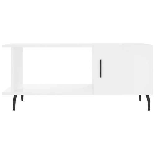 Stolić za kavu sjajni bijeli 90 x 50 x 40 cm konstruirano drvo - Visoko sjajno bijela 1 Cijena
