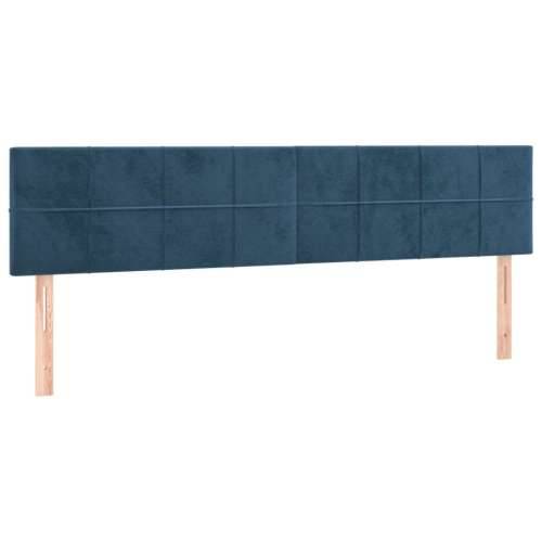 Krevet s oprugama i madracem tamnoplavi 180x200 cm baršunasti - Tamno plava 180 x 200 cm Blok s kvadratima Cijena