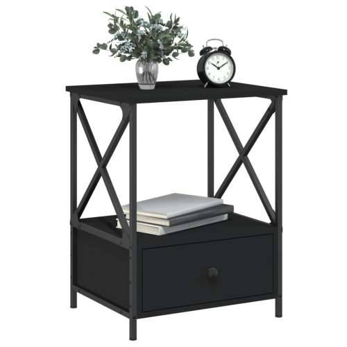 Noćni ormarići 2 kom crni 50 x 41 x 65 cm od konstruiranog drva - Crna 2 Cijena