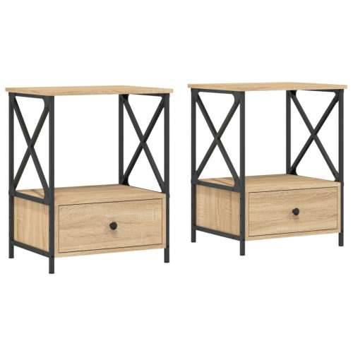 Noćni ormarići 2 kom boja hrasta 50x41x65 cm konstruirano drvo - sonoma hrast 2 Cijena