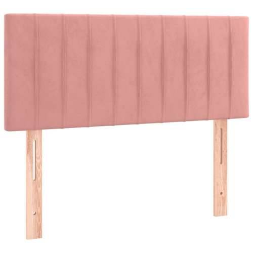 Box spring krevet s madracem ružičasti 100x200 cm baršunasti - Ružičasta 100 x 200 cm Okomite pruge Cijena
