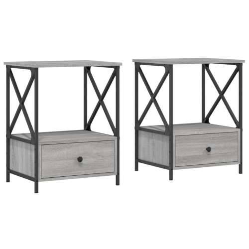 Noćni ormarići 2 kom boja hrasta 50x41x65 cm konstruirano drvo - Sivi hrast sonoma 2 Cijena
