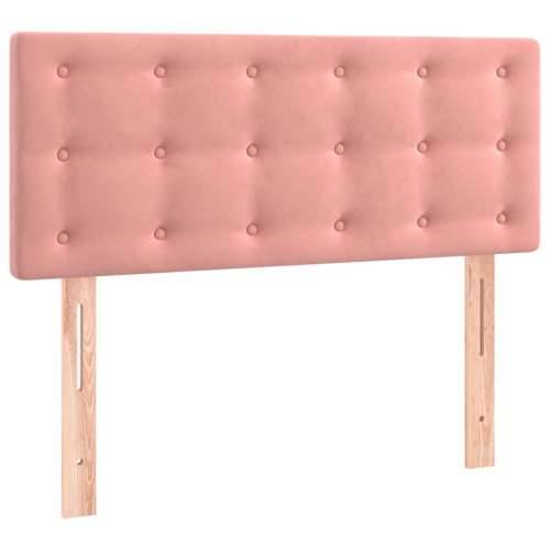 Box spring krevet s madracem ružičasti 100x200 cm baršunasti - Ružičasta 100 x 200 cm gumbi Cijena
