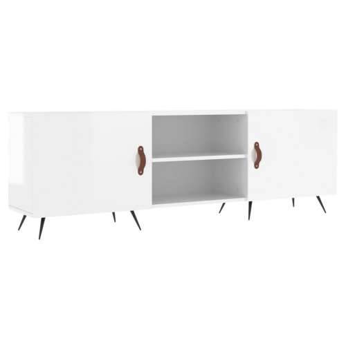 TV ormarić sjajni bijeli 150 x 30 x 50 cm od konstruiranog drva - Visoko sjajno bijela 1 Cijena