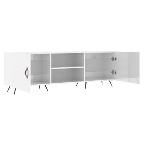 TV ormarić sjajni bijeli 150 x 30 x 50 cm od konstruiranog drva - Visoko sjajno bijela 1 Cijena