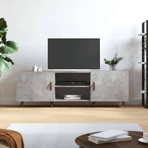 TV ormarić boja betona 150x30x50 cm od konstruiranog drva - Beton siva 1 Cijena