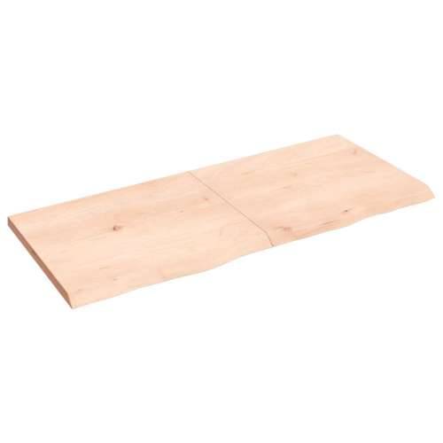 Zidna polica 140x60x(2-4) cm neobrađena masivna hrastovina - Prirodna 140 x 60 x 4 cm 1 Cijena