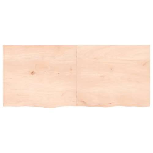 Zidna polica 140x60x(2-4) cm neobrađena masivna hrastovina - Prirodna 140 x 60 x 4 cm 1 Cijena