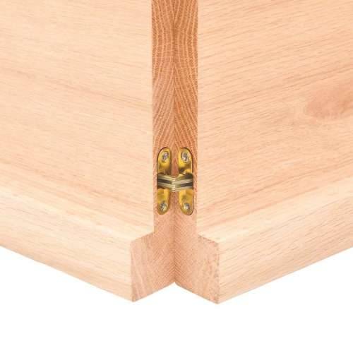 Zidna polica 140x60x(2-4) cm neobrađena masivna hrastovina - Prirodna 140 x 60 x 4 cm 1 Cijena