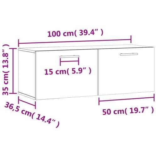 Zidni ormarić boja hrasta 100 x 36,5 x 35 cm konstruirano drvo - sonoma hrast 100 x 36.5 x 35 cm 1 Cijena