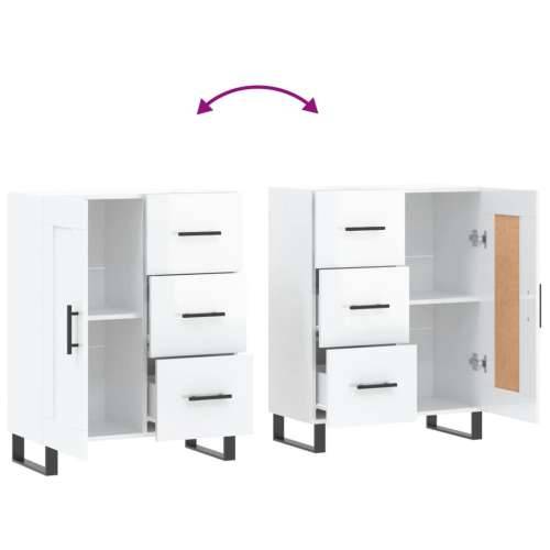 Komoda sjajna bijela 69,5x34x90 cm od konstruiranog drva Visoko sjajno bijela 1 Cijena