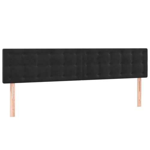 Krevet s oprugama i madracem crni 180x200 cm baršunasti - Crna 180 x 200 cm gumbi Cijena