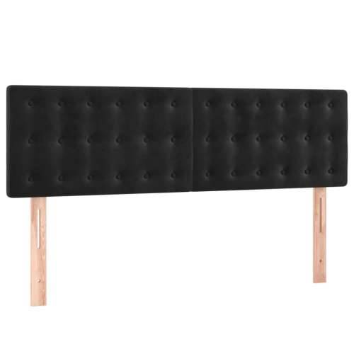 Krevet s oprugama i madracem crni 140x200 cm baršunasti - Crna 140 x 200 cm gumbi Cijena