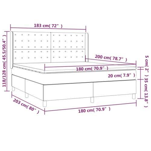 Krevet s oprugama i madracem crni 180x200 cm baršunasti - Crna 180 x 200 cm gumbi Cijena