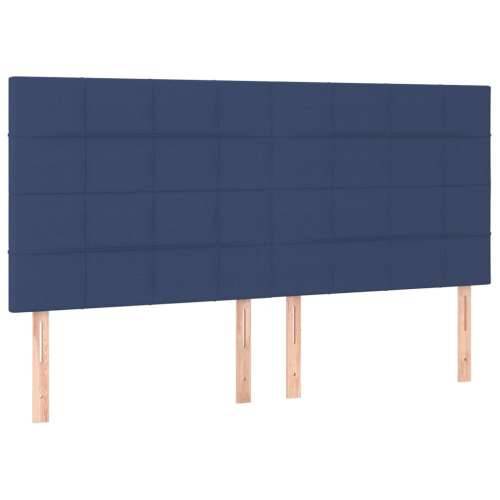 Krevet box spring s madracem LED plavi 180x200 cm od tkanine - Plava 180 x 200 cm Blok s kvadratima Cijena