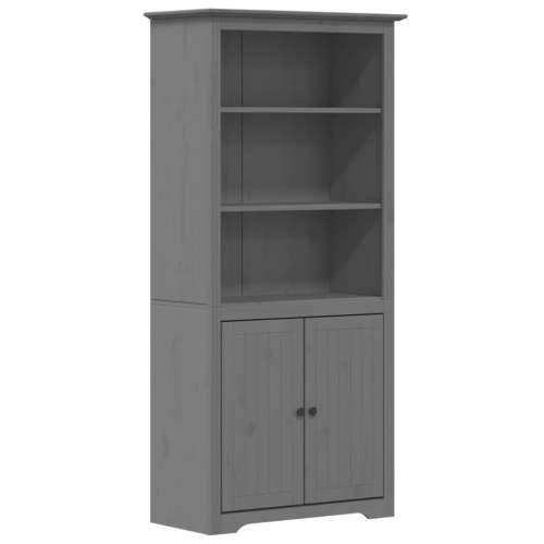 Regal za knjige BODO sivi 80x40x173 cm od masivne borovine - Siva 1 Cijena