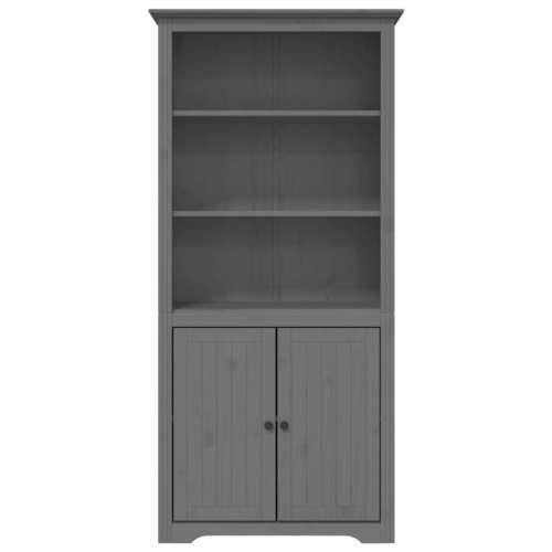 Regal za knjige BODO sivi 80x40x173 cm od masivne borovine - Siva 1 Cijena