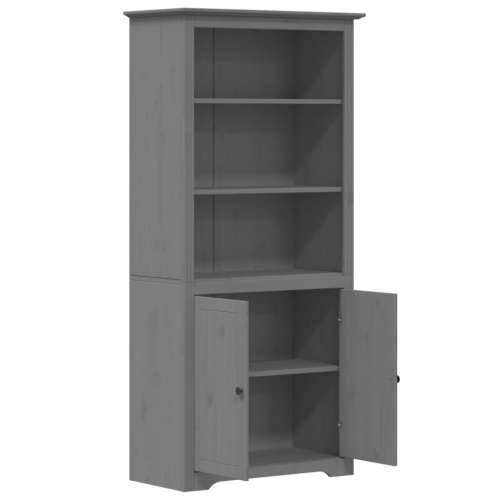 Regal za knjige BODO sivi 80x40x173 cm od masivne borovine - Siva 1 Cijena
