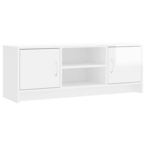 TV ormarić sjajni bijeli 102x30x37,5 cm od konstruiranog drva - Visoko sjajno bijela 1 Cijena