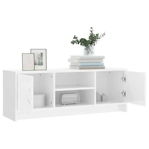 TV ormarić sjajni bijeli 102x30x37,5 cm od konstruiranog drva - Visoko sjajno bijela 1 Cijena