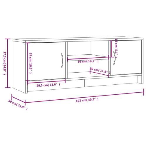 TV ormarić boja hrasta sonome 102x30x37,5 cm konstruirano drvo - sonoma hrast 1 Cijena