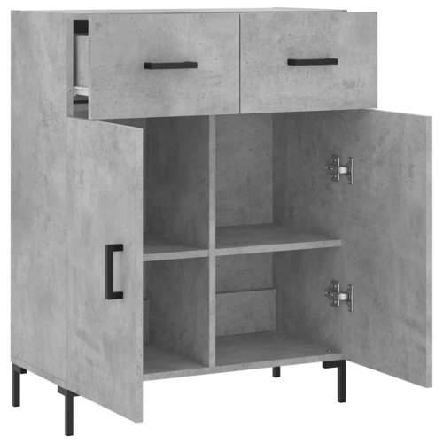 Komoda siva boja betona 69,5x34x90 cm od konstruiranog drva - Beton siva 1 Cijena