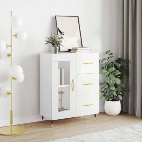 Komoda sjajna bijela 69,5x34x90 cm od konstruiranog drva - Visoko sjajno bijela 1 Cijena