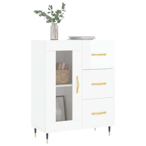 Komoda sjajna bijela 69,5x34x90 cm od konstruiranog drva - Visoko sjajno bijela 1 Cijena