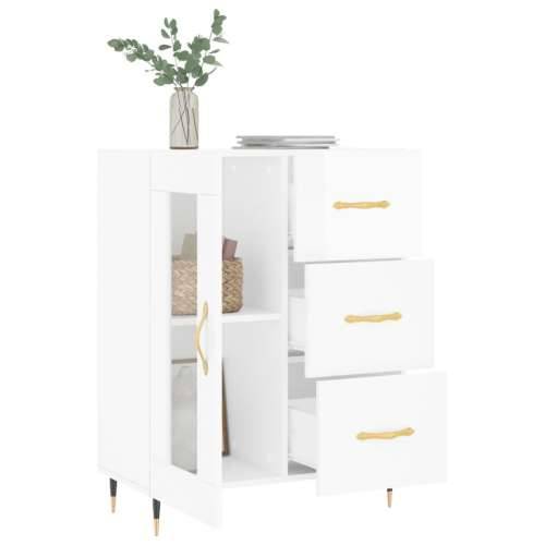 Komoda sjajna bijela 69,5x34x90 cm od konstruiranog drva - Visoko sjajno bijela 1 Cijena
