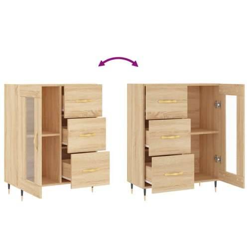 Komoda boja hrasta sonome 69,5x34x90 cm od konstruiranog drva - sonoma hrast 1 Cijena
