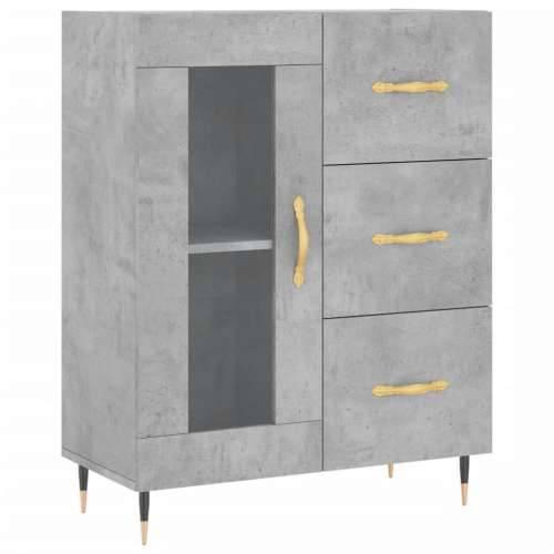 Komoda siva boja betona 69,5x34x90 cm od konstruiranog drva - Beton siva 1 Cijena