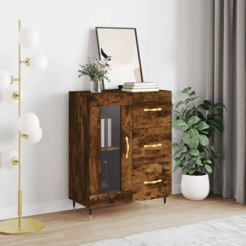 Komoda boja dimljenog hrasta 69,5x34x90 cm konstruirano drvo - Dimljeni hrast 1 Cijena