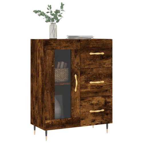 Komoda boja dimljenog hrasta 69,5x34x90 cm konstruirano drvo - Dimljeni hrast 1 Cijena